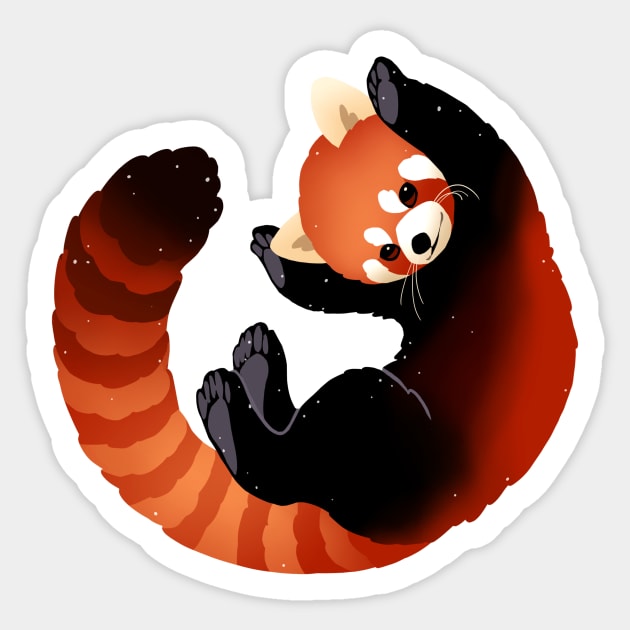 Red Panda Sticker by TamiArt